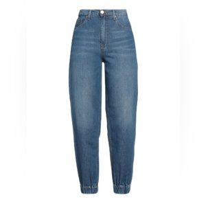 Blank NYC Jeans Jogger Sz 27 Pockets Elastic Waist Stretch Blue Denim